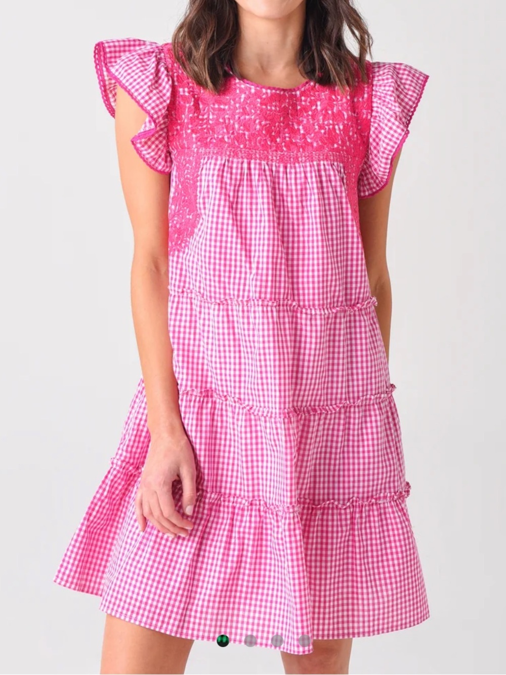 J Marie Camryn dress pink gingham medium